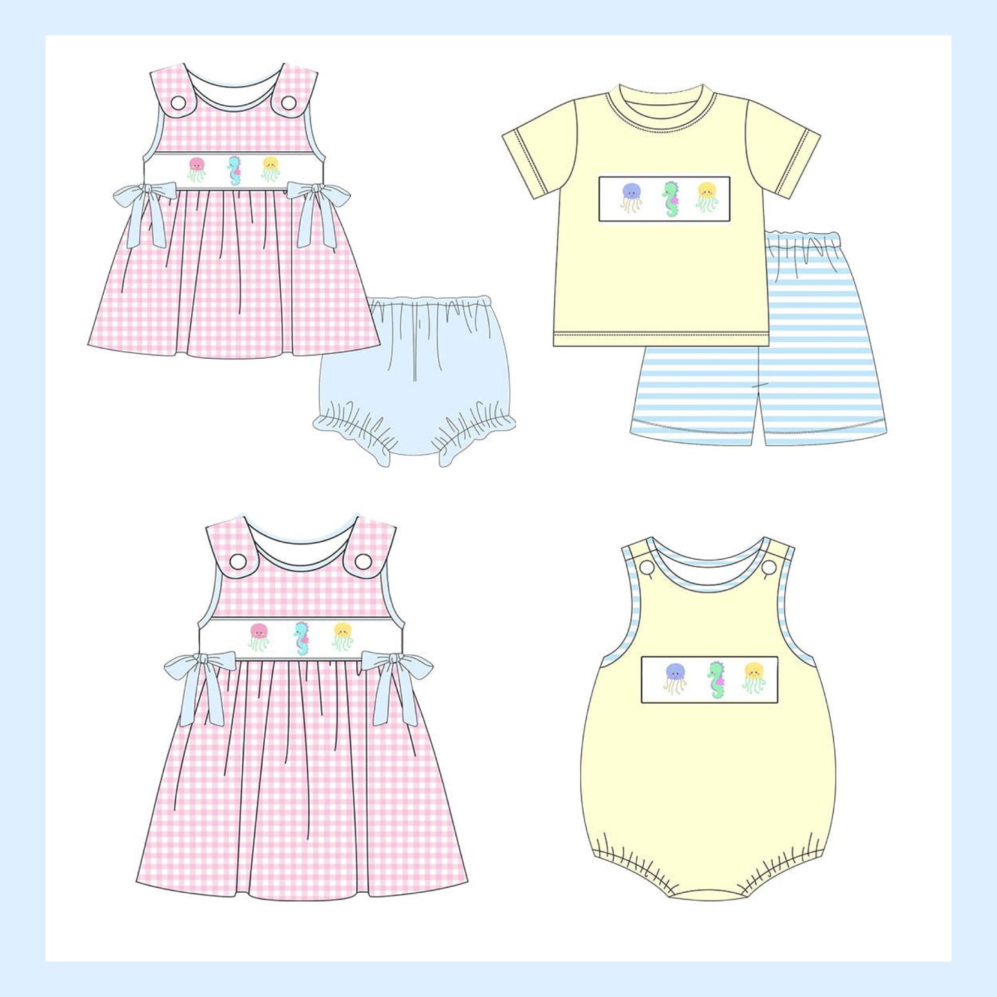 Sea Side Pals Embroidery - ETA Late June / Early July