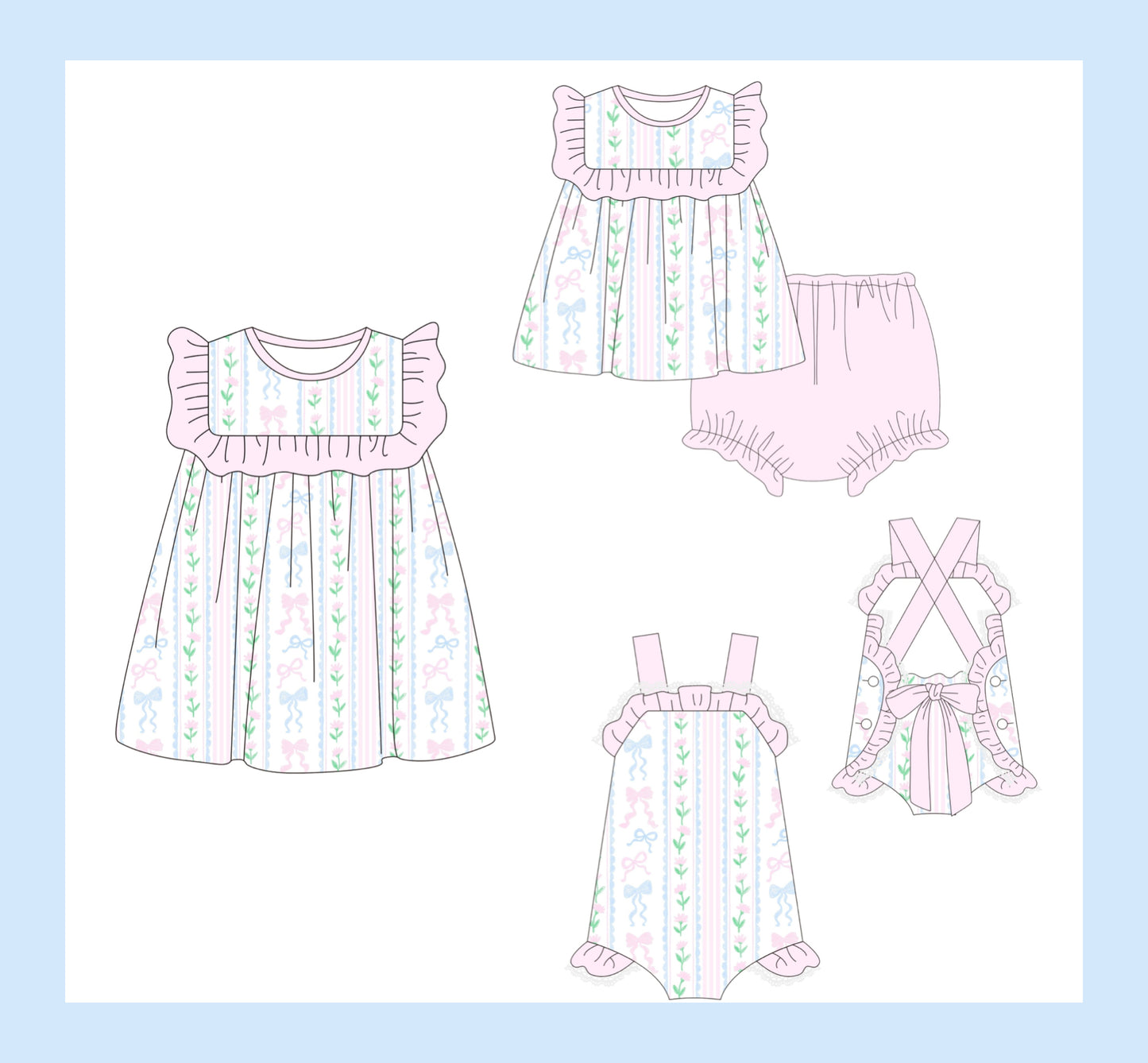 Grandmillennial Bow & Floral Print - ETA Late June / Early July