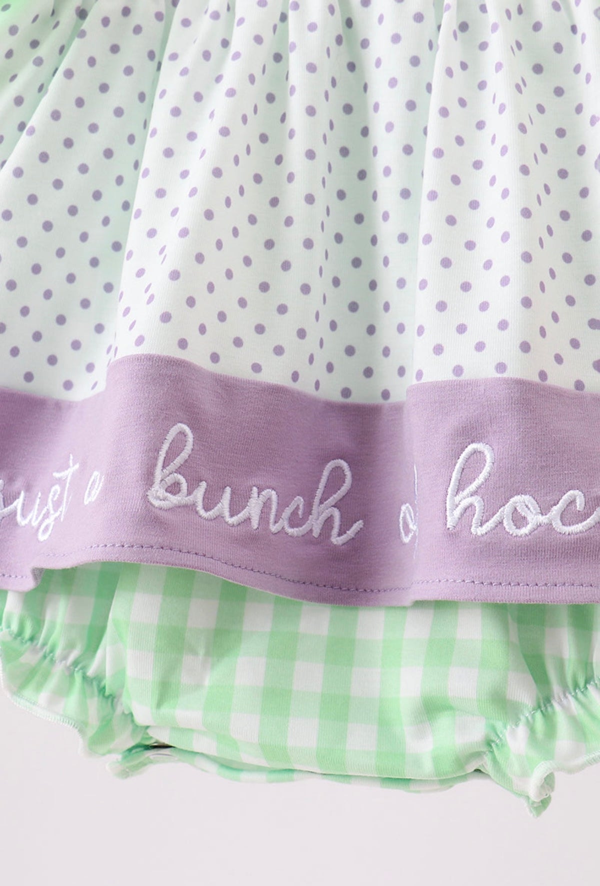 Purple Hocus Pocus French Knot Ruffle Bubble