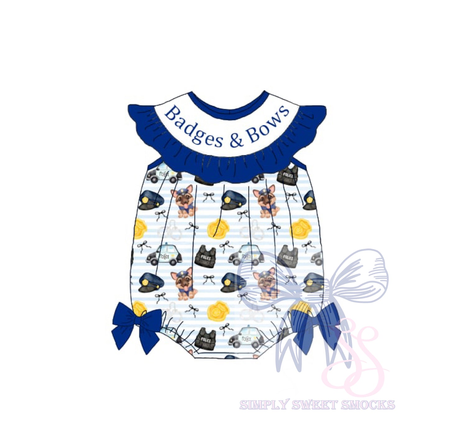 Badges & Bows Smocked Bubble