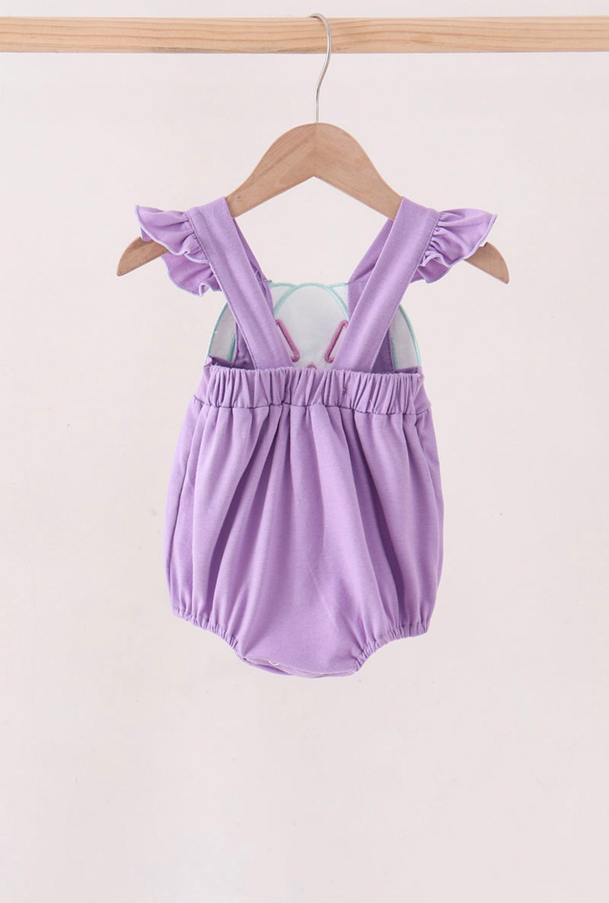 Purple Jack-O-Lantern Applique Ruffle Bubble