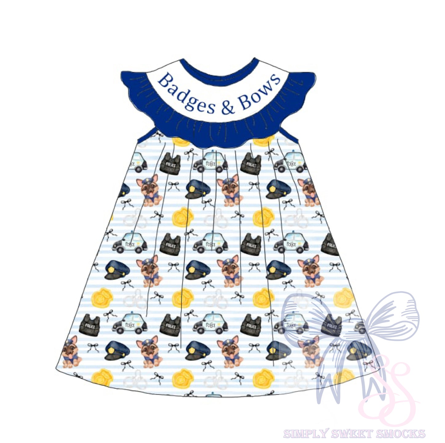 Badges & Bows Smocked Bubble